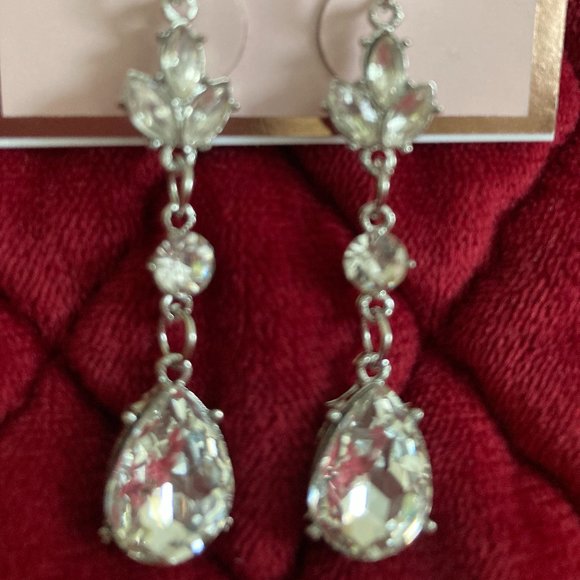 Adrienne Vittadini Rhinestone Drop Earrings - Picture 4 of 4